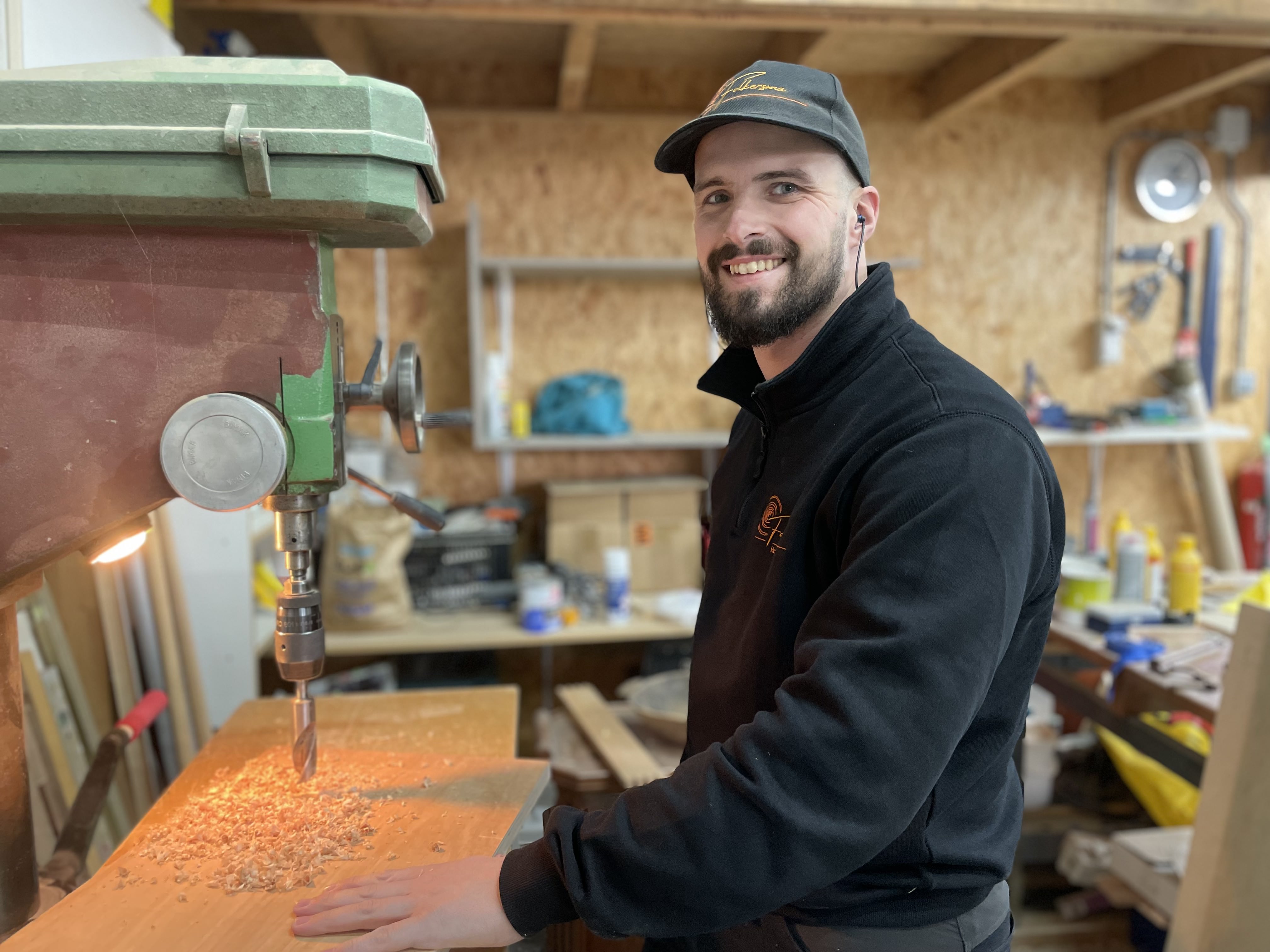 Rutger in de werkplaats